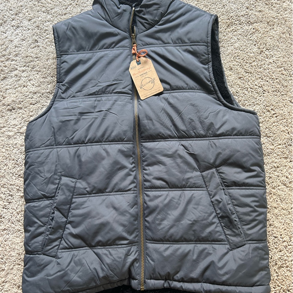 Men's Weatherproof Vintage  Gray Quilted Vest